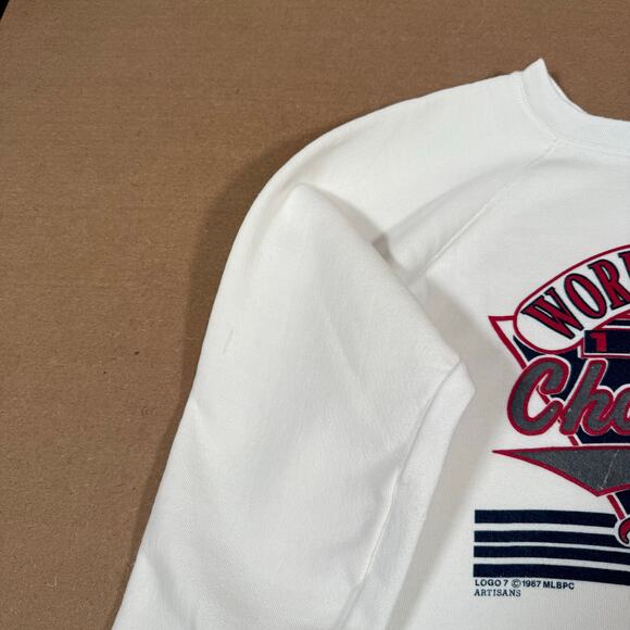 Vintage 1987 Minnesota Twins World Series Champions MLB Sweatshirt Tultex USA M - Picture 4 of 8